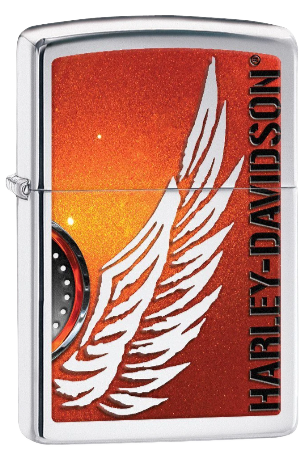 Zippo Lighter Harley-Davidson® Red Wings/Chrome (28977)