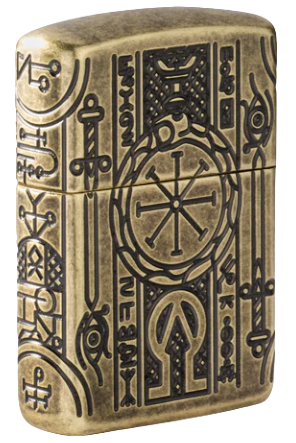 Zippo Lighter Armor® Antique Brass Book of the Dead (29561)