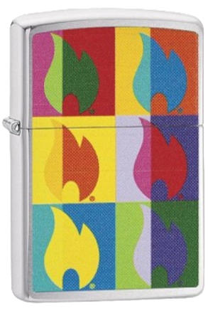 Zippo Lighter Abstract Flame Design (29623)