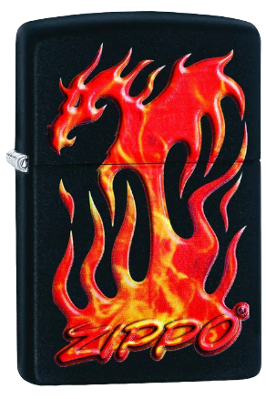 Zippo Lighter Flaming Dragon Design (29735)