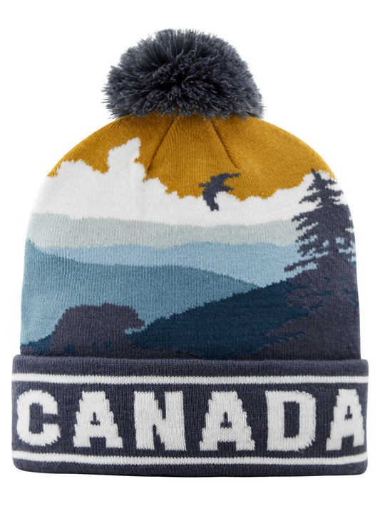 Landmark Beanies - Canada Bear w/ Eagle Flying Mountain