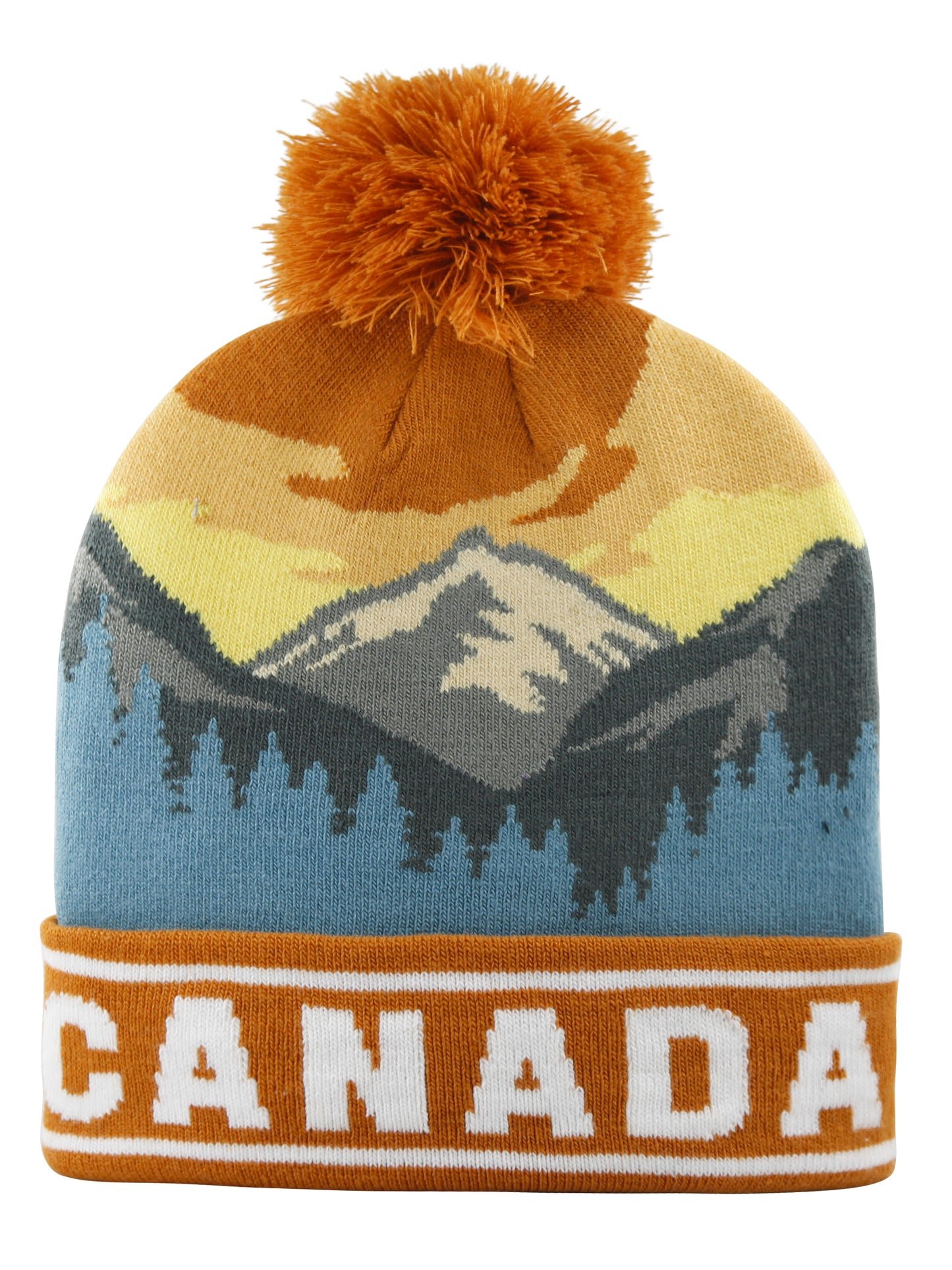 Landmark Beanies - Canada Orange Sunset by The Mountains