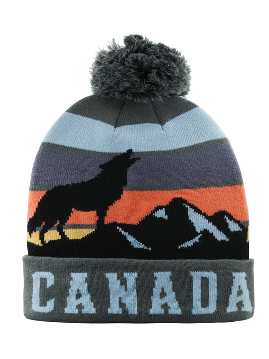 Landmark Beanies - Canada Wolf Retro Sunset