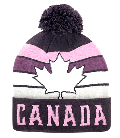 Landmark Beanies - White Maple Leaf Canada