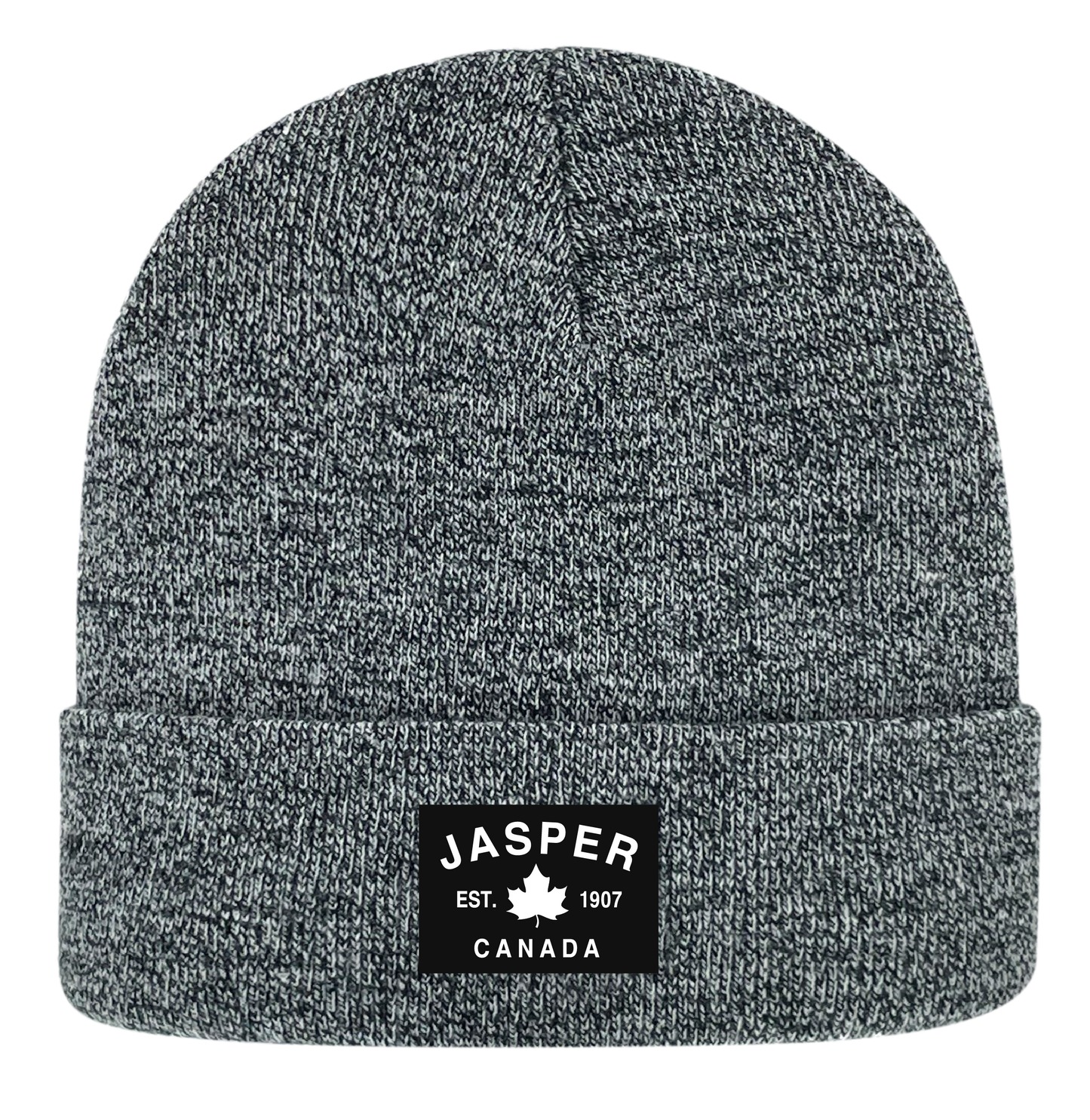 Jasper Fabric Patch Knit Toques - Heather Colours