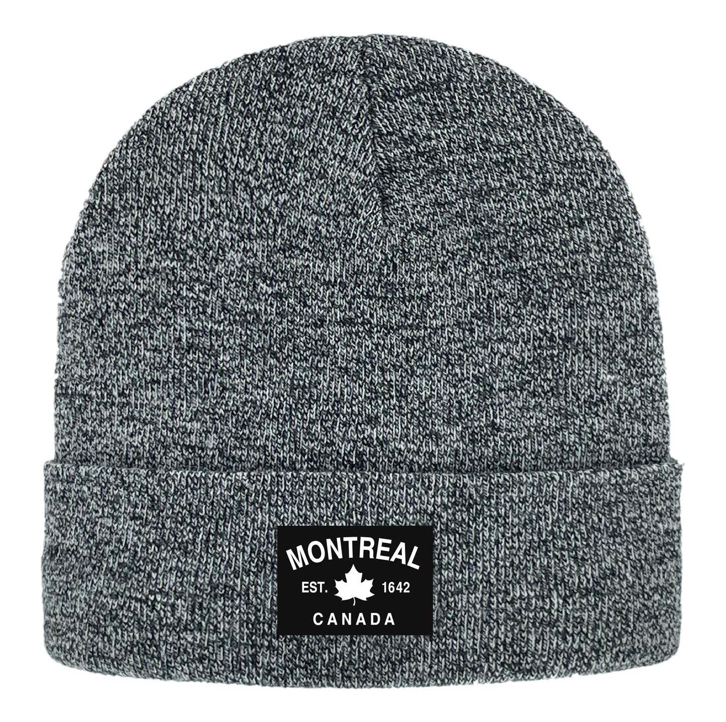 Montreal Fabric Patch Knit Toques - Heather Colours