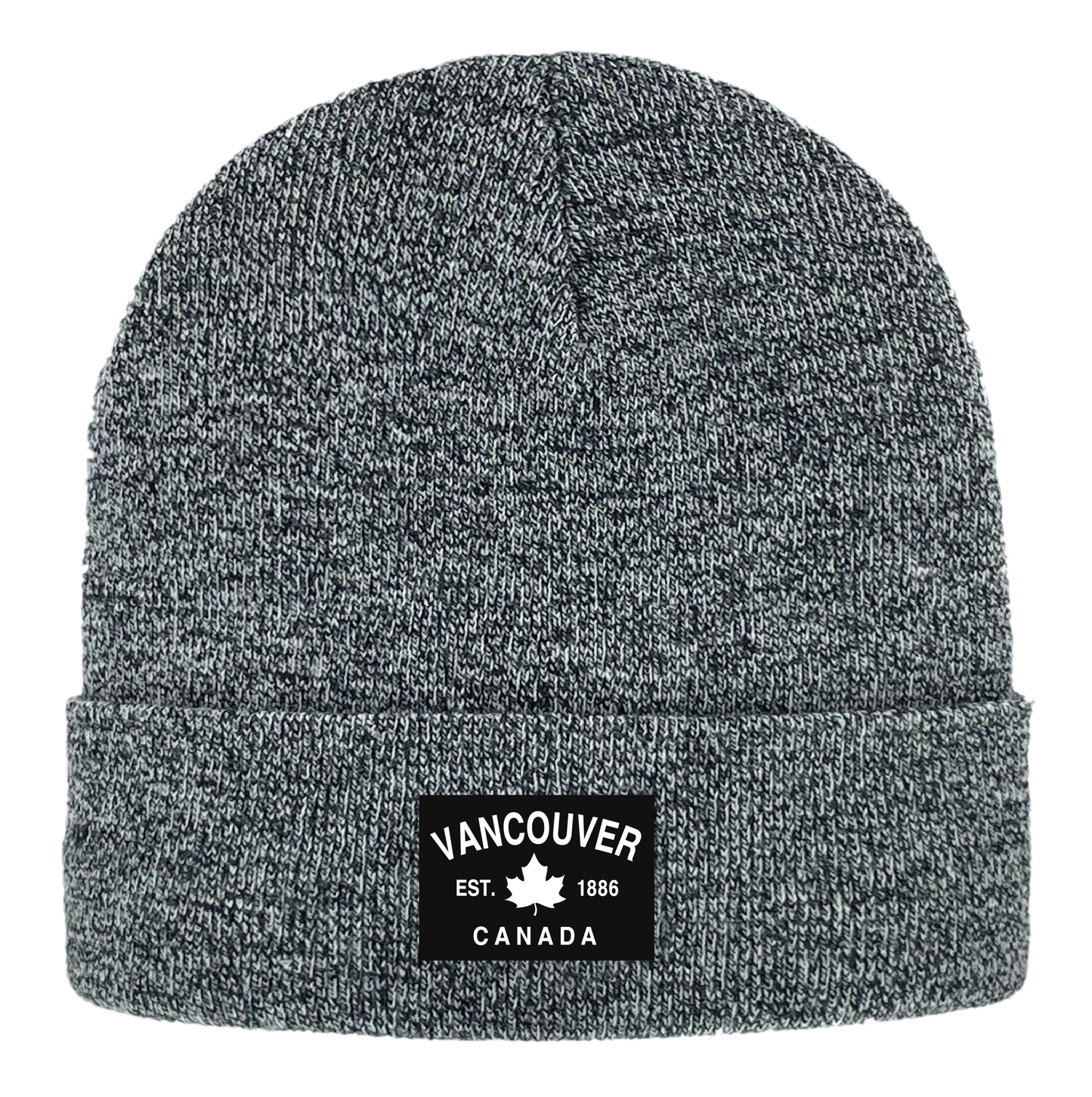 Vancouver Fabric Patch Knit Toques - Heather Colours