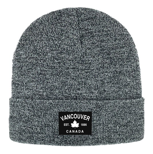 Vancouver Fabric Patch Knit Toques - Heather Colours