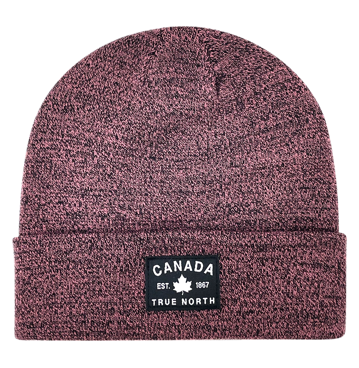 Canada Fabric Patch Knit Toques - Heather Colours