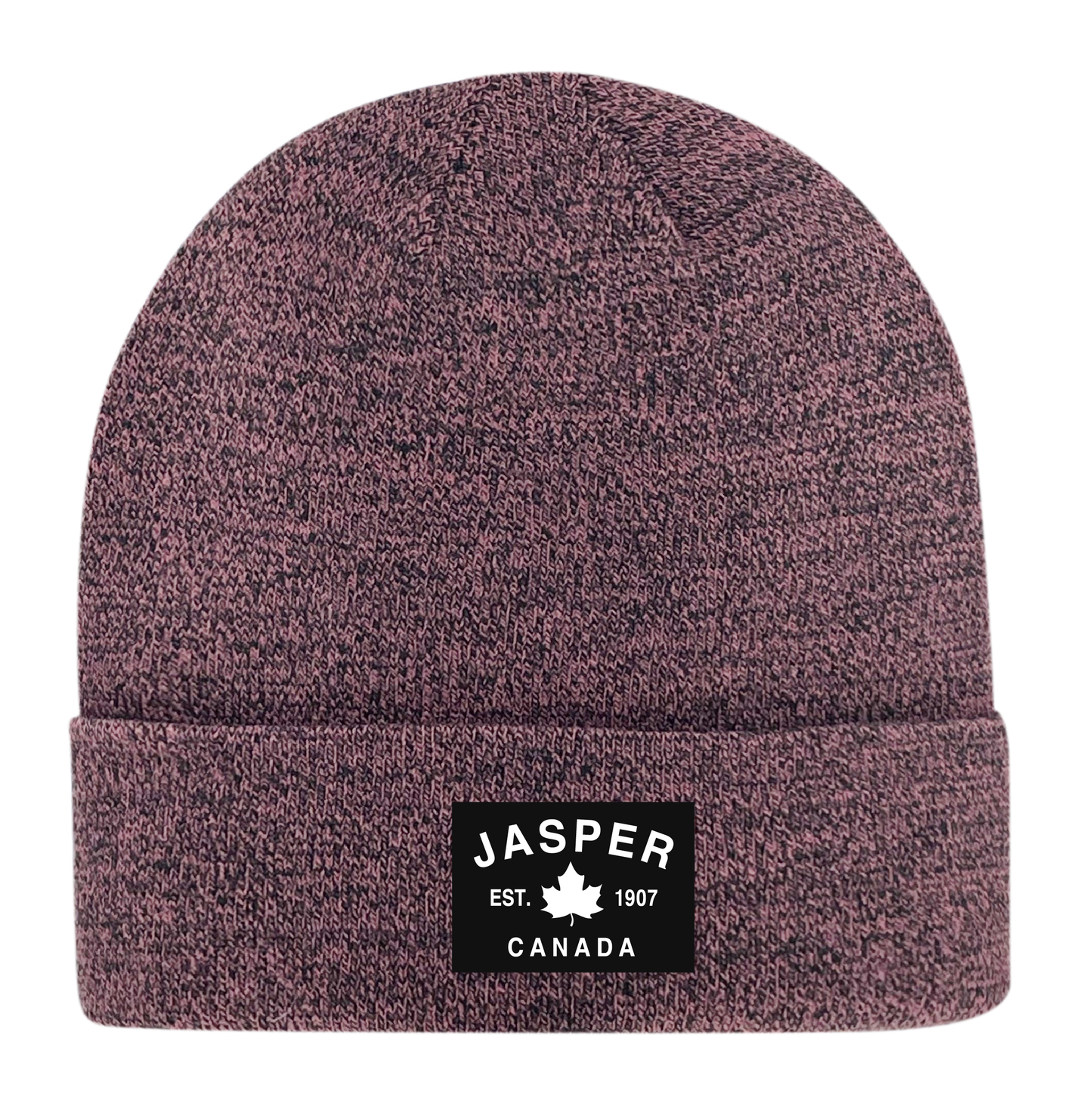 Jasper Fabric Patch Knit Toques - Heather Colours