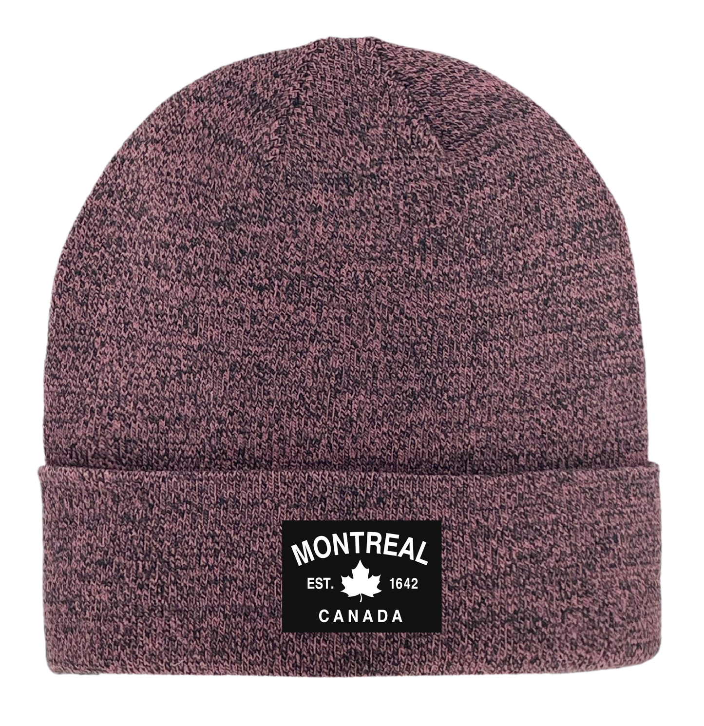 Montreal Fabric Patch Knit Toques - Heather Colours