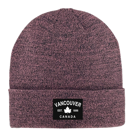 Vancouver Fabric Patch Knit Toques - Heather Colours