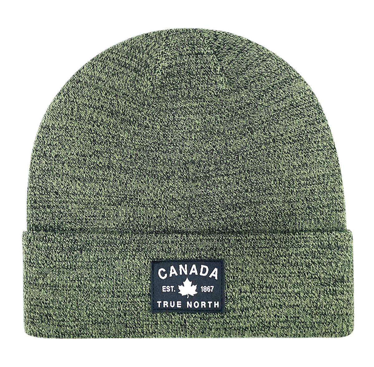 Canada Fabric Patch Knit Toques - Heather Colours