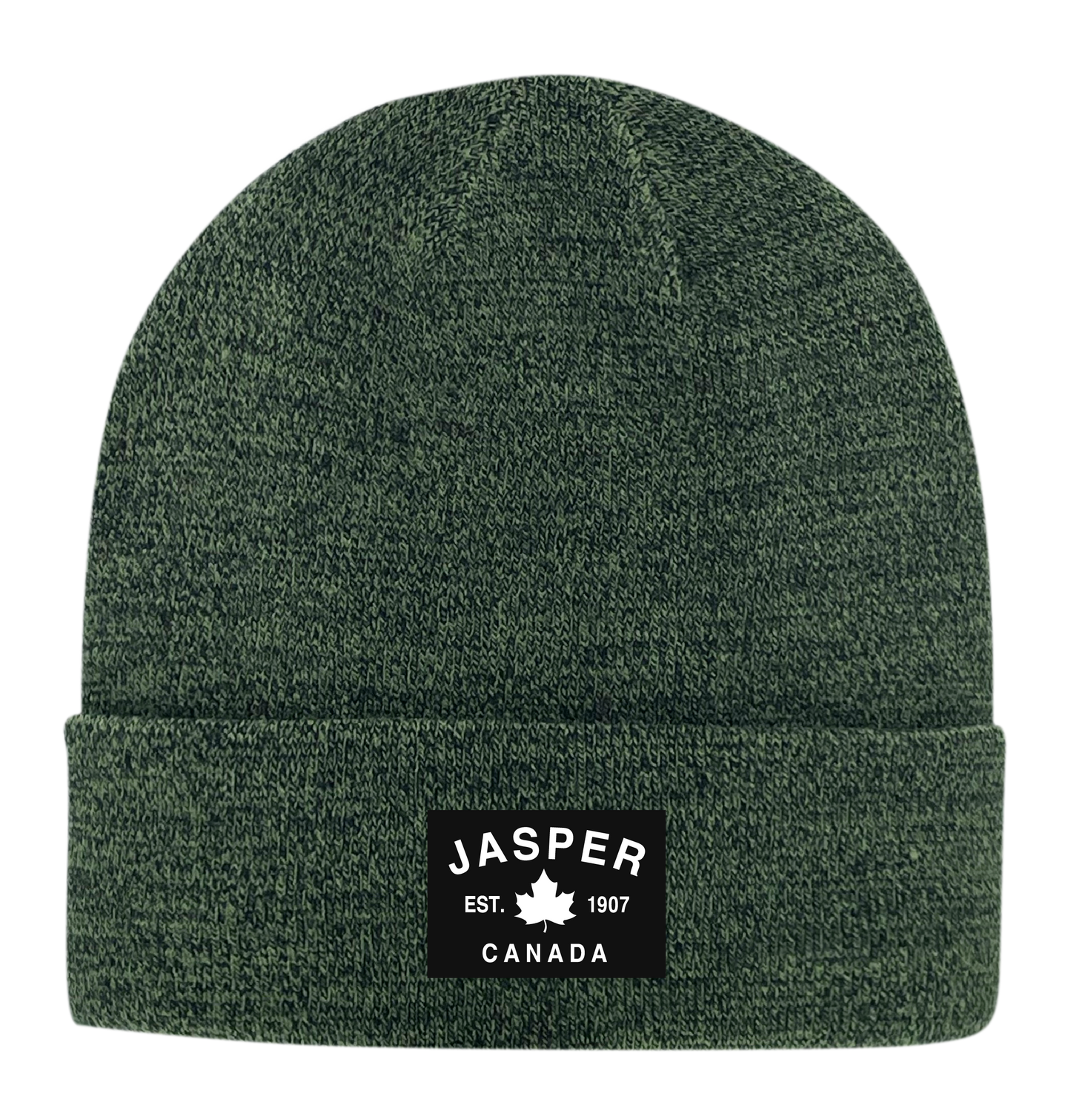 Jasper Fabric Patch Knit Toques - Heather Colours