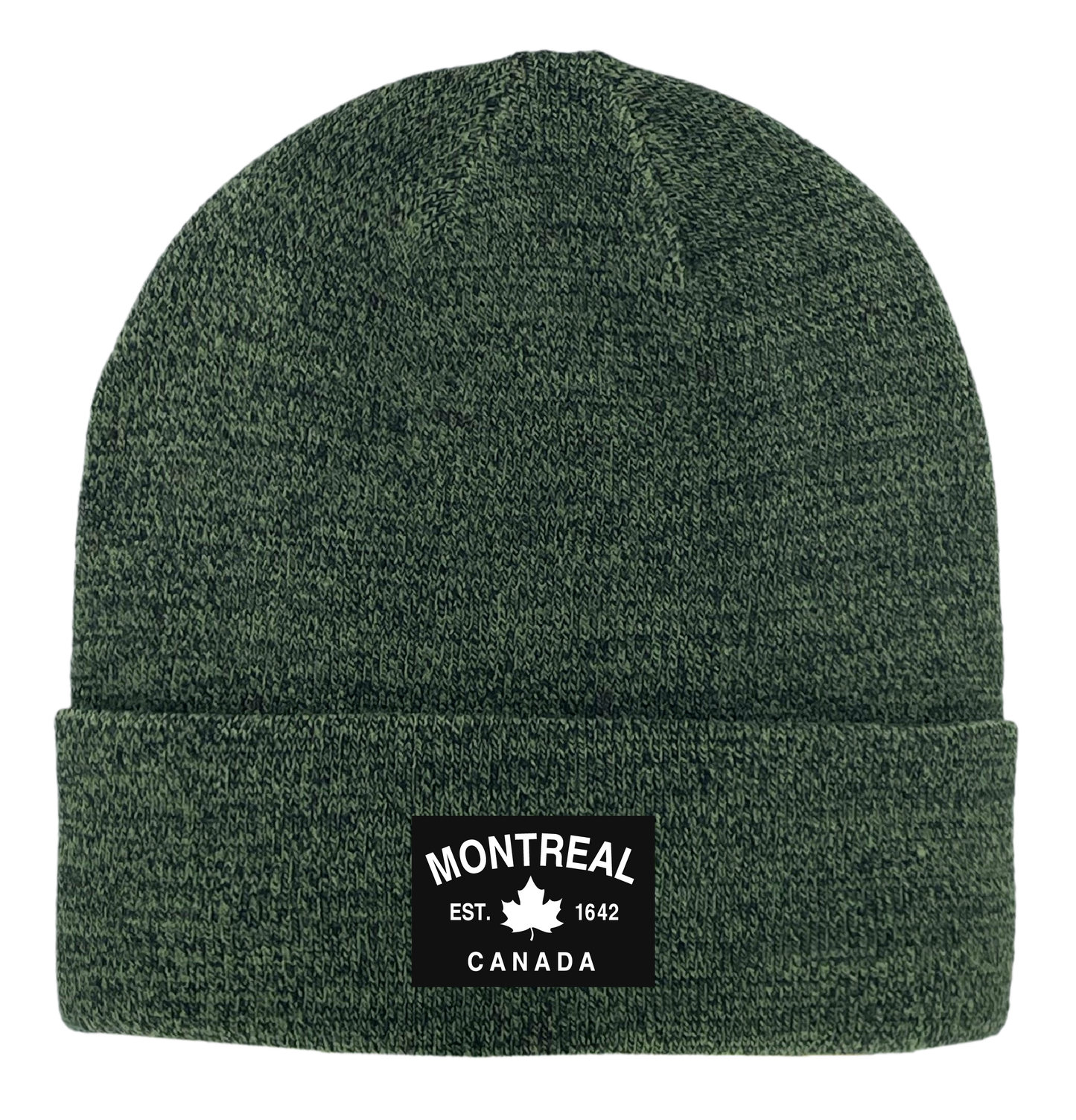 Montreal Fabric Patch Knit Toques - Heather Colours