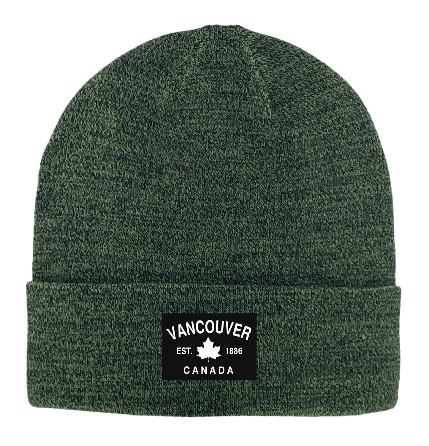 Vancouver Fabric Patch Knit Toques - Heather Colours