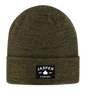 Jasper Fabric Patch Knit Toques - Heather Colours