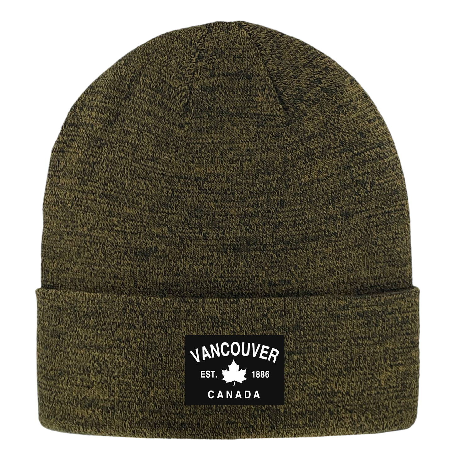 Vancouver Fabric Patch Knit Toques - Heather Colours