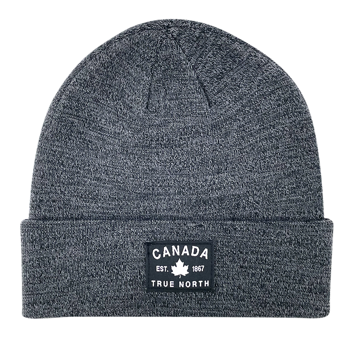 Canada Fabric Patch Knit Toques - Heather Colours