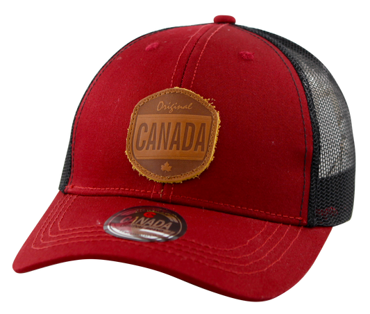 Canada Baseball Hats - Meshback with Leather Patch