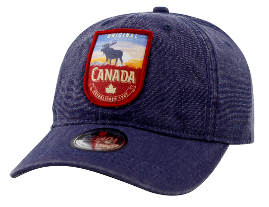 Canada Baseball Hats - Cotton Canvas with Embroidered Patch