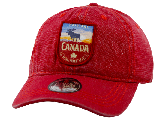 Canada Baseball Hats - Cotton Canvas with Embroidered Patch