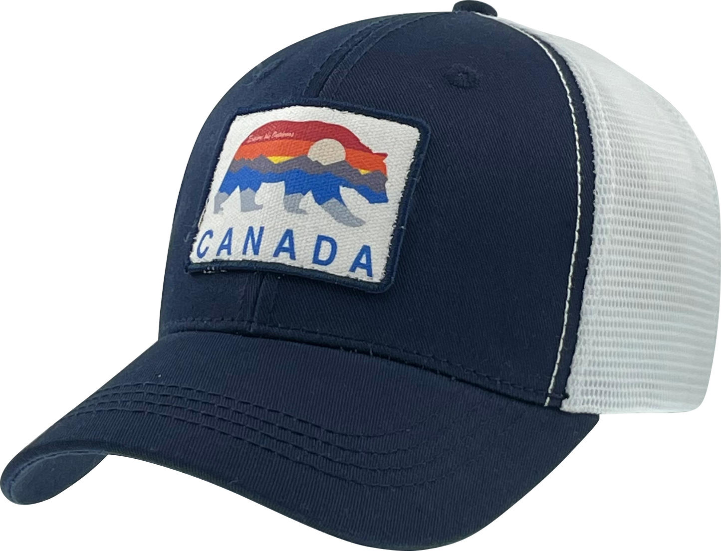 Canada Meshback Cotton Hat with Sunset Bear Patch