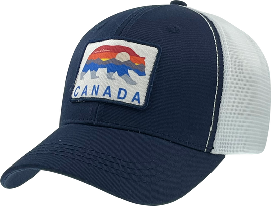 Canada Meshback Cotton Hat with Sunset Bear Patch