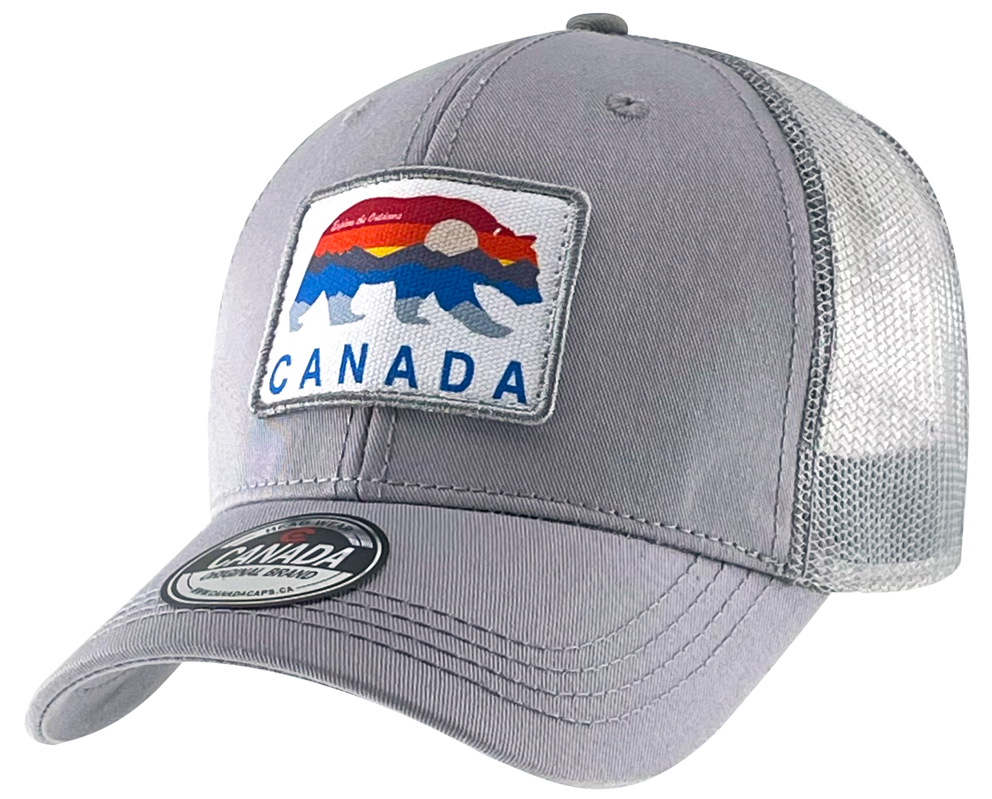 Canada Meshback Cotton Hat with Sunset Bear Patch