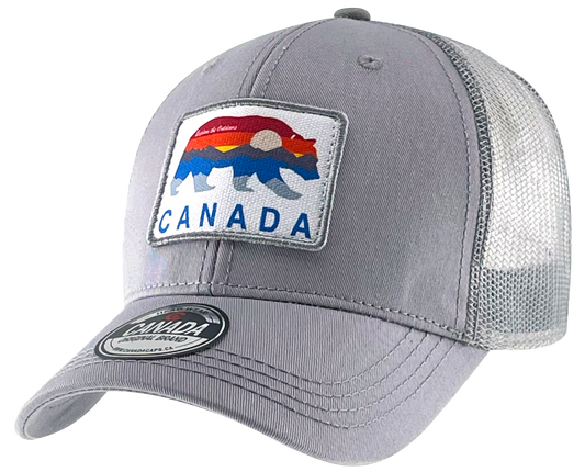 Canada Meshback Cotton Hat with Sunset Bear Patch