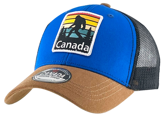 Canada Kids Cotton Hat Meshback with Big Foot Patch