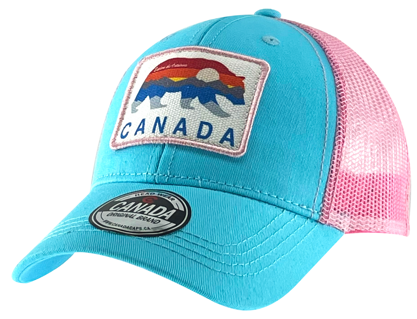 Canada Kids Cotton Hat Meshback with Sunset Bear Patch