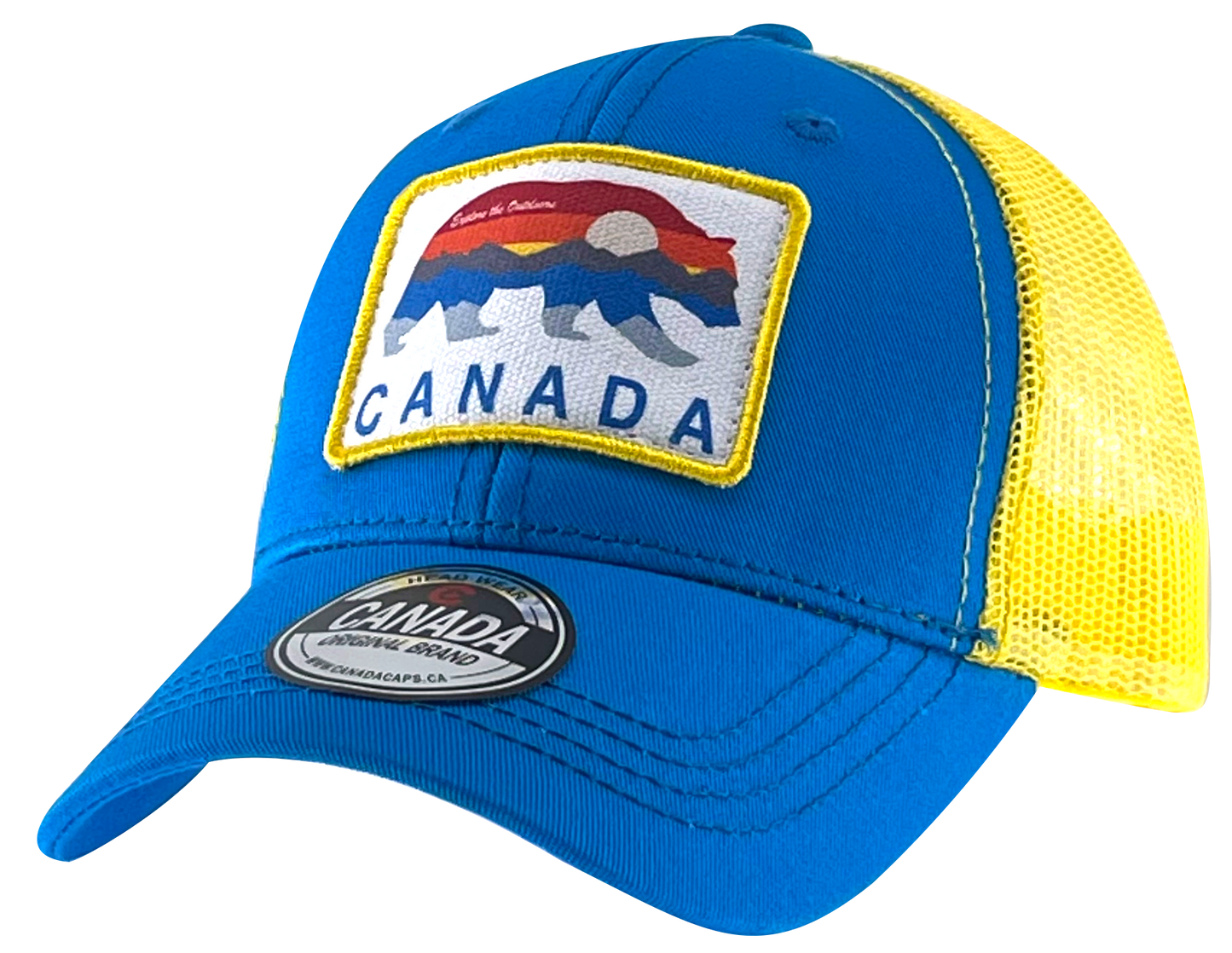 Canada Kids Cotton Hat Meshback with Sunset Bear Patch