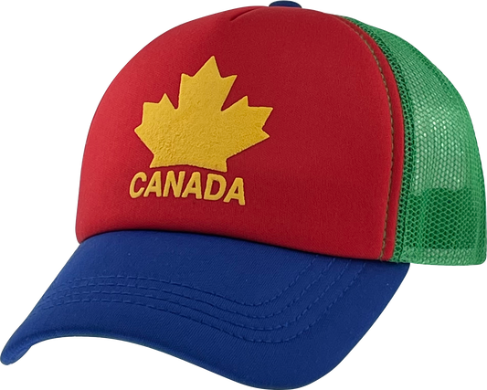 Canada Kids Meshback Hat with Maple Leaf Puff Logo