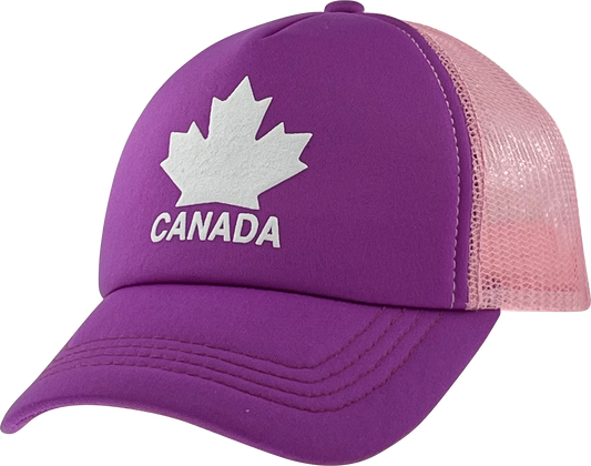 Canada Kids Meshback Hat with Maple Leaf Puff Logo