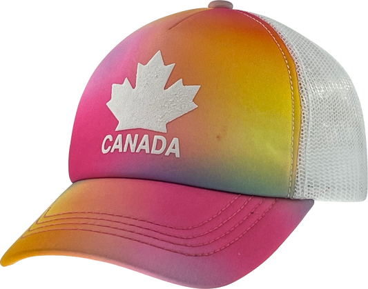 Canada Kids Meshback Hat with Maple Leaf Puff Logo