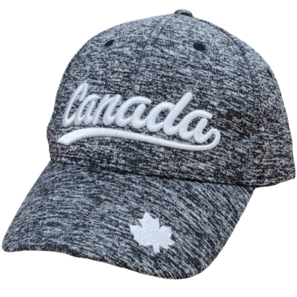 Canada Baseball Hats - Micro Fiber Sports Cap - Salt & Pepper Colours