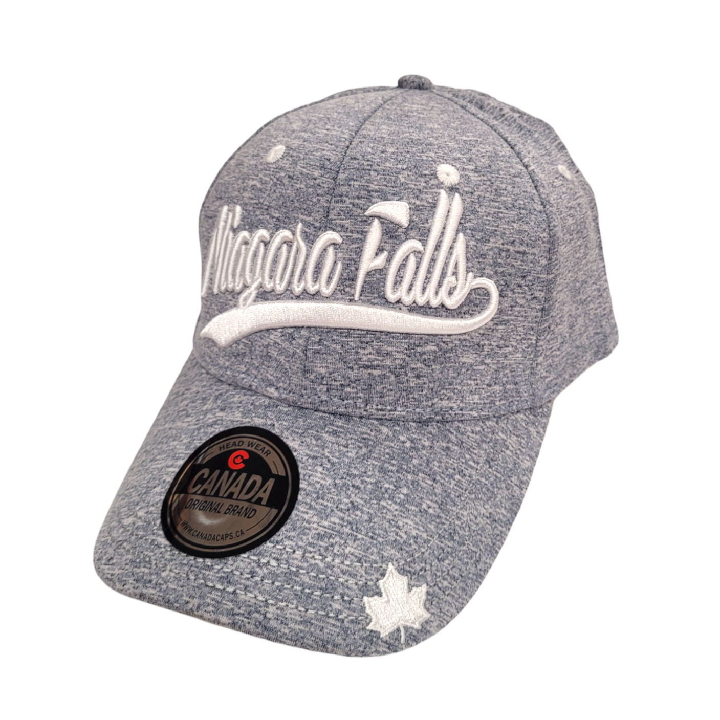 Niagara Falls Baseball Hats - Micro Fiber Sports Cap - Salt & Pepper Colours