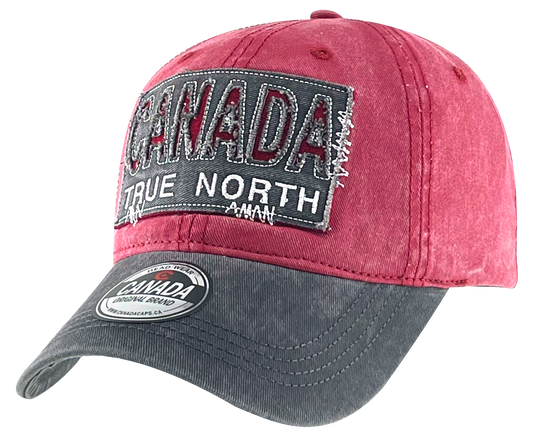 Canada Washed Cotton Hat with Applique/Embroidery Canada