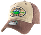 Washed Cotton Hat with Embroidered Patch - Jasper