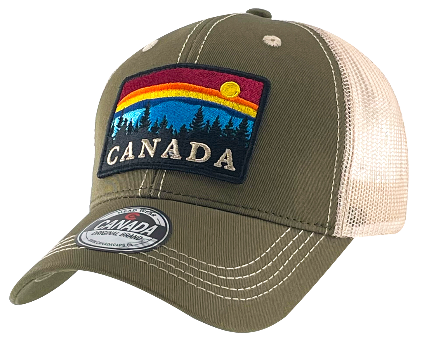 Canada Meshback with Large Embroidery Outdoor Scene Patch