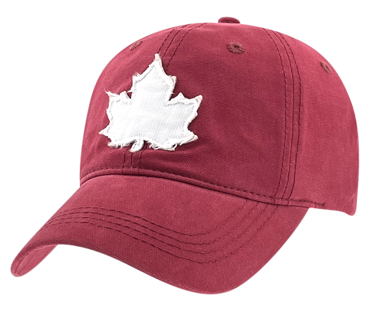 Canada Jersey Cotton Cap with applique Maple Leaf Patch