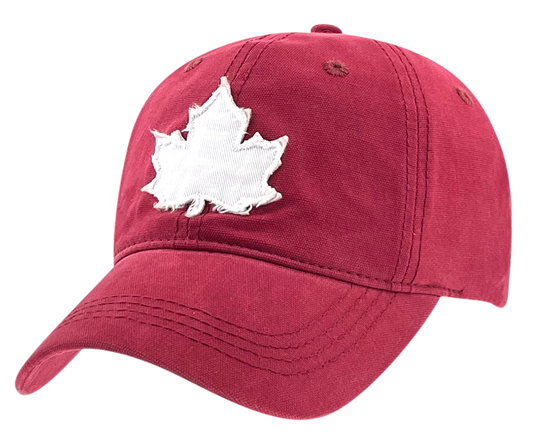 Canada Jersey Cotton Cap with applique Maple Leaf Patch