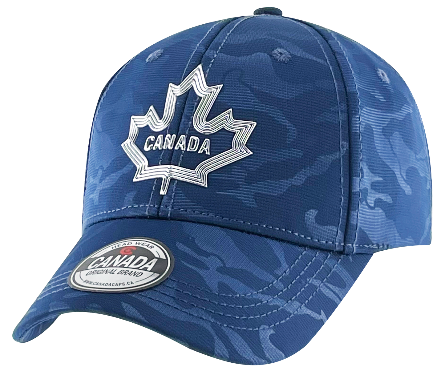 Canada Camo Fabric Hat with Metallic 3D Maple Leaf design