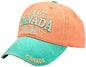 Canada Baseball Hats- Washed Canada - Summer Colours