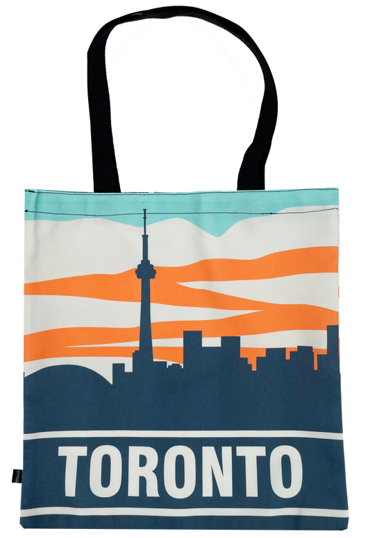 Canvas Tote Bags with Toronto Landmark Scene