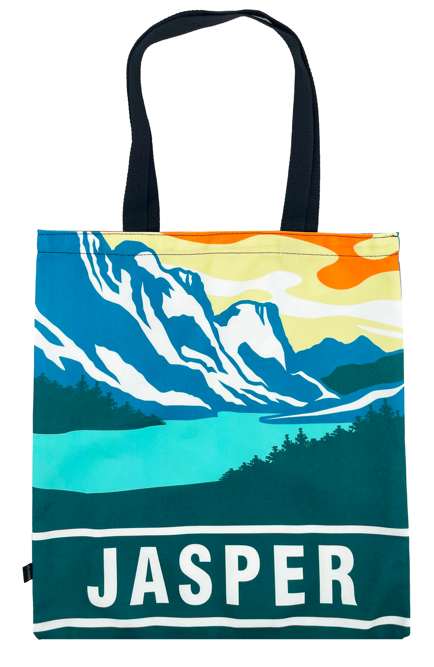 Canvas Tote Bags with Jasper Landmark Scene