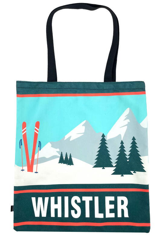 Canvas Tote Bags with Whistler Landmark Scene