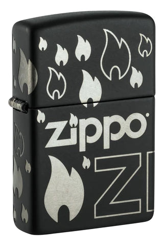 Zippo Design (Black Matte Laser 360)