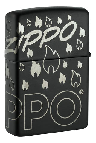 Zippo Design (Black Matte Laser 360)